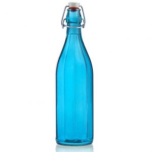 бутылка для зарядки воды голубая