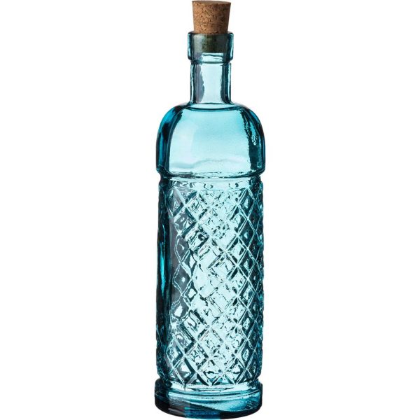 бутылка из голубого стекла