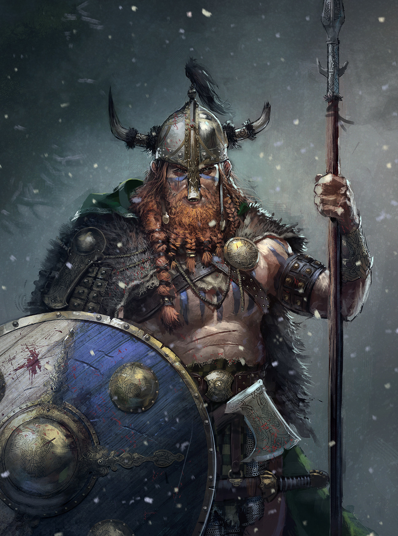 Скандинавия Викинги воин арт