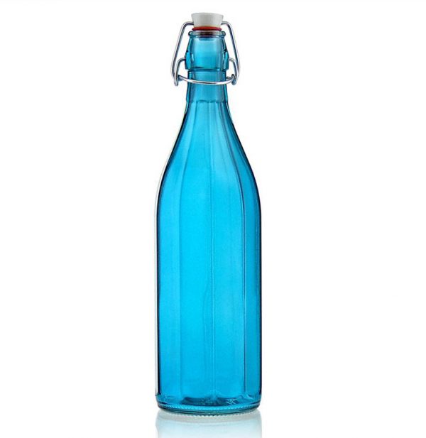 бутылка для зарядки воды голубая