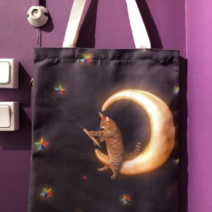 Сумка-шоппер Кот на луне